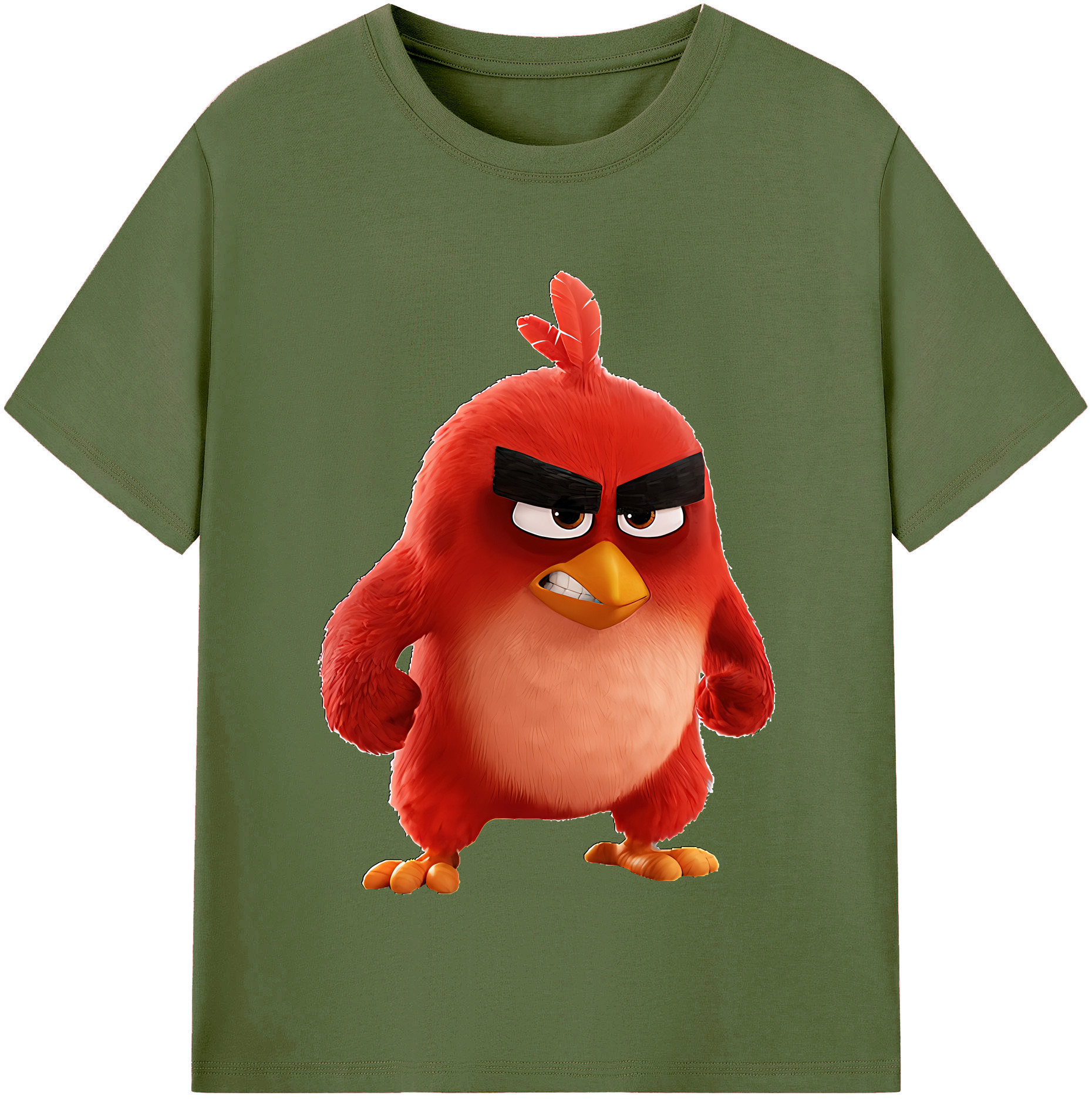 （画像用） Angry Birds アングリーバード 綿100％半袖Tシャツ（フロントプリント）